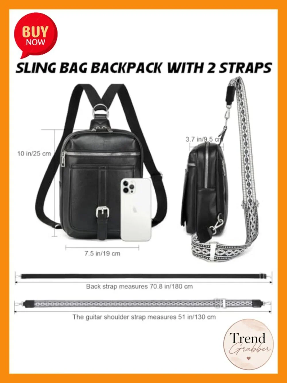 Mini Diaper Bag Crossbody Purse with Wipes Pocket, Faux Leather Sling Bag for